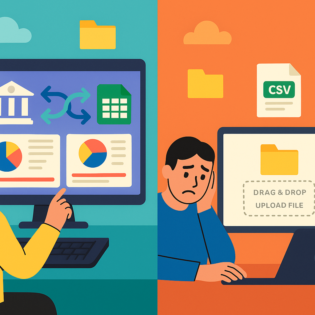 live bank sync vs csv upload dashboard comparison.png