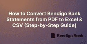 How to Convert Bendigo Bank <a href=