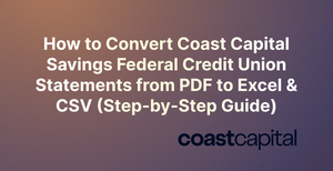 How to Convert Coast Capital <a href=